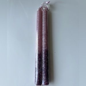 Set of 2 hand painted taper 10 in candles